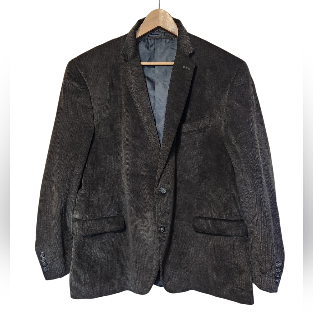 Chaps Men's Dark Brown Corduroy Sport Coat Blazer Size 48R